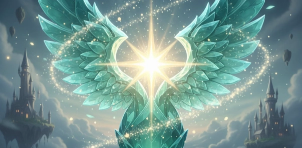 Bet4Star fantasy-style artwork with glowing wings and energy circle